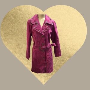 Bradley Bayou, woman, coat, suede leather, sizeM.: